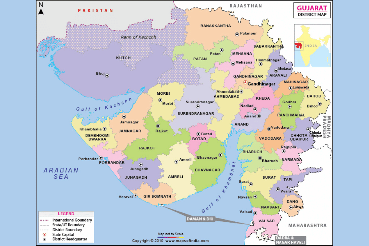 gujarat map